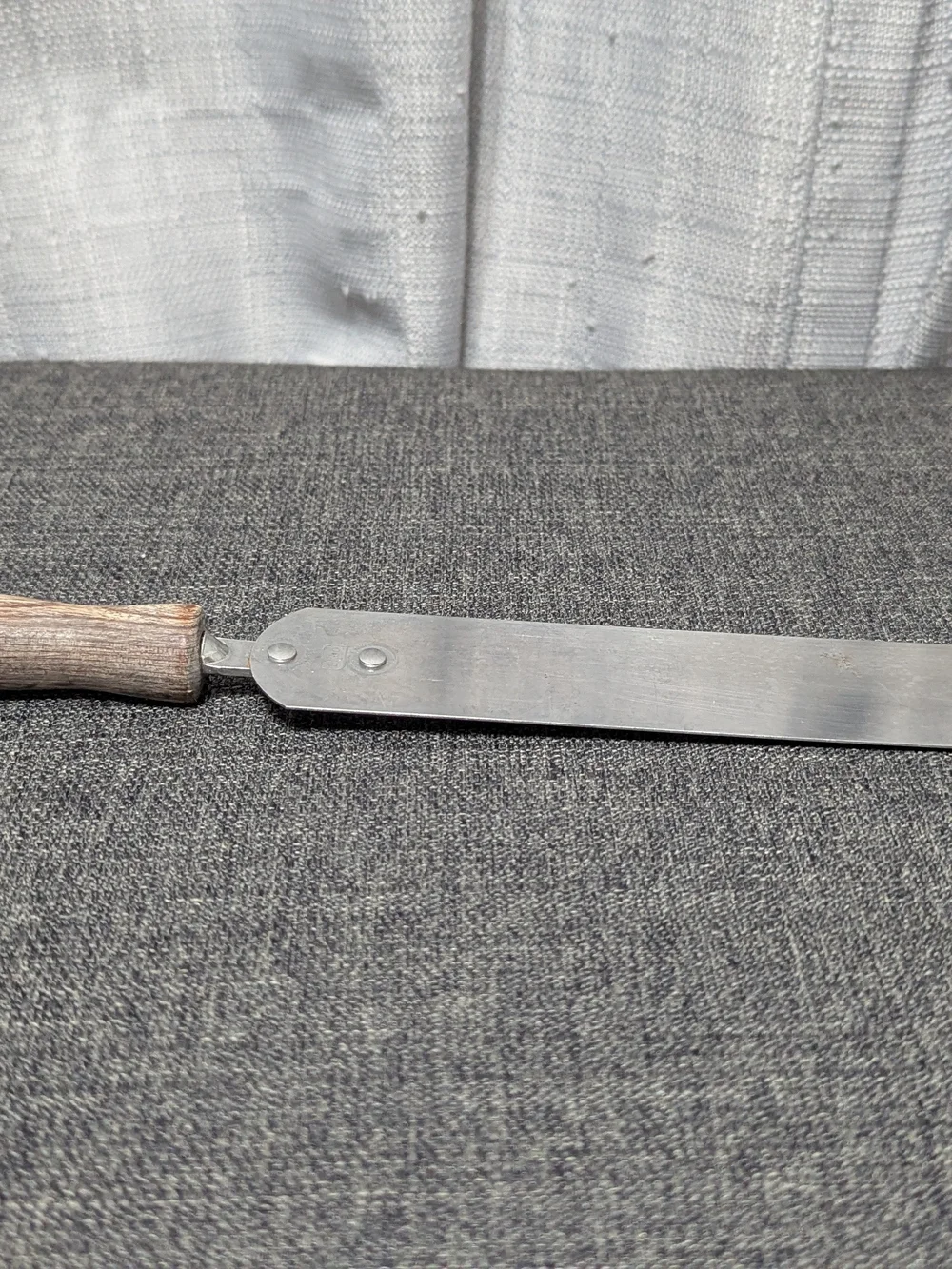 Vintage EKCO Stainless Steel Icing Spatula Wood Handle Made in USA 11.75 Inch